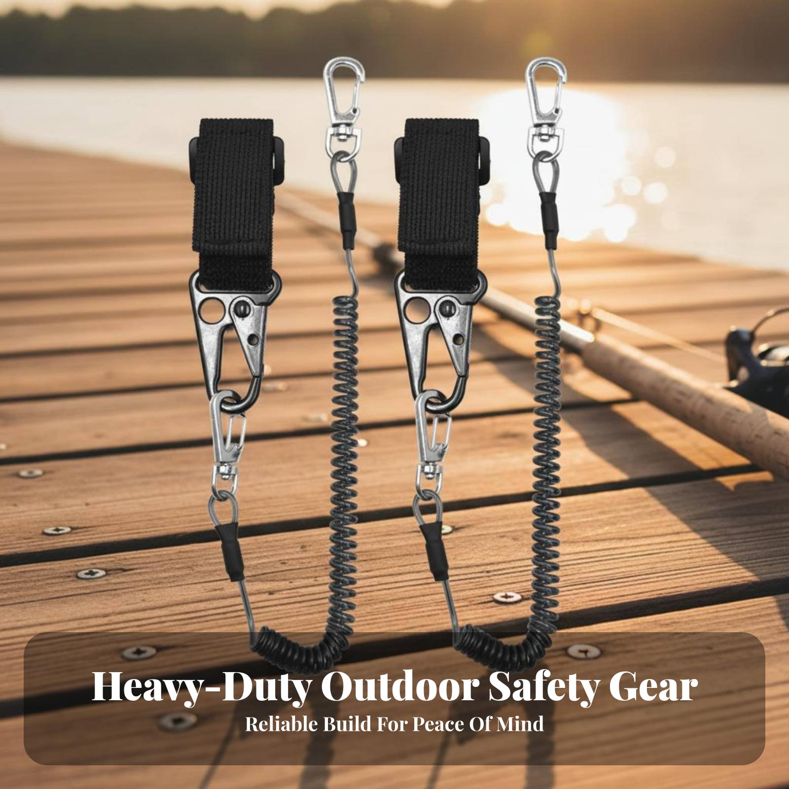 Retractable Rod Leash Adjustab - огляд і ціна Fishing Kayak Paddle Leash